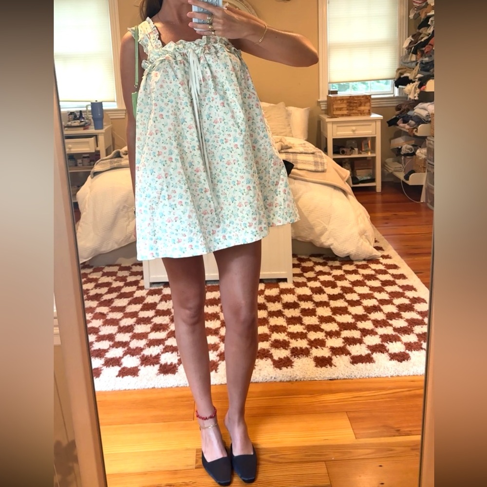 For Love And Lemons White Floral Mini Dress